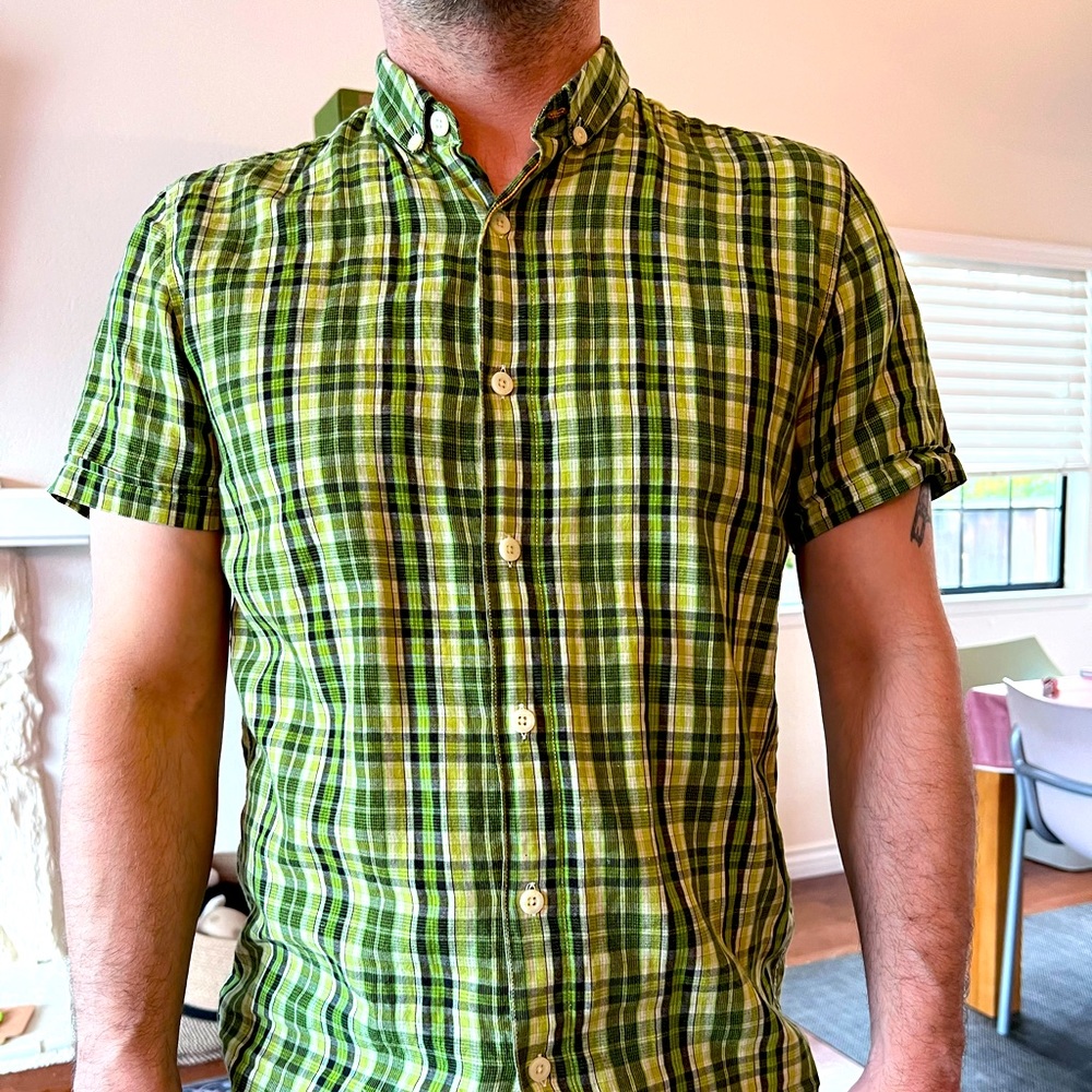 Nudie Jeans short sleeve button shirt - small
